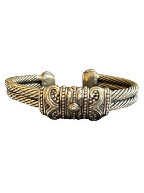 Silver Ornate Twisted Bracelet/Cuff